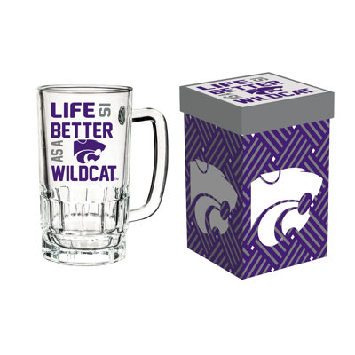 Tasse en verre avec boîte-cadeau, Université de Kansas State