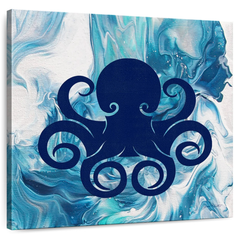 Brampt Abstract Ocean VIII, 24" H x 24" W