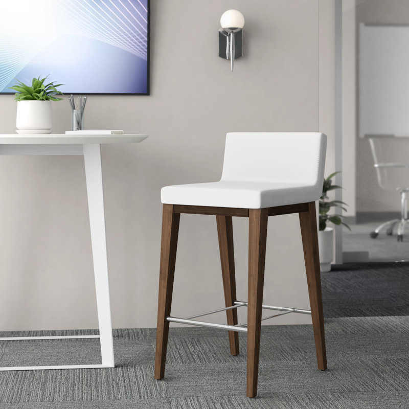 Harlowe Upholstered Counter Stool, White, Bar Stool (29" Seat Height)