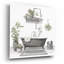 Art mural en verre épique «Serene Bath 2 Gray» par Leslie Trimbach-106413125