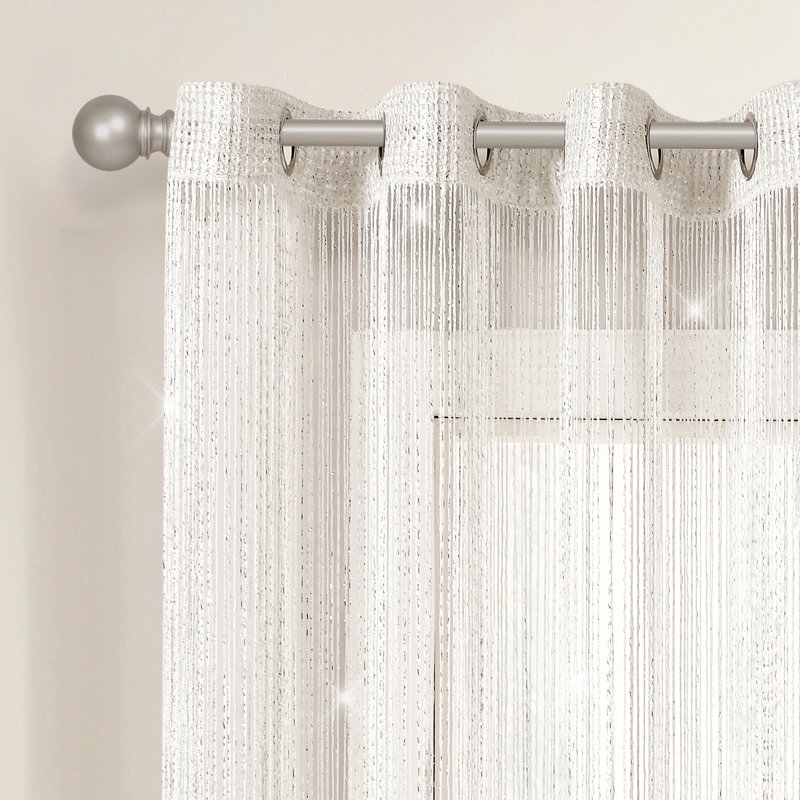 Night Sky Sheer Curtain Single Panel, 52" W x 63" L