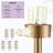 61'' LED Brass Feather Floor Lamp With Outlet-631651626