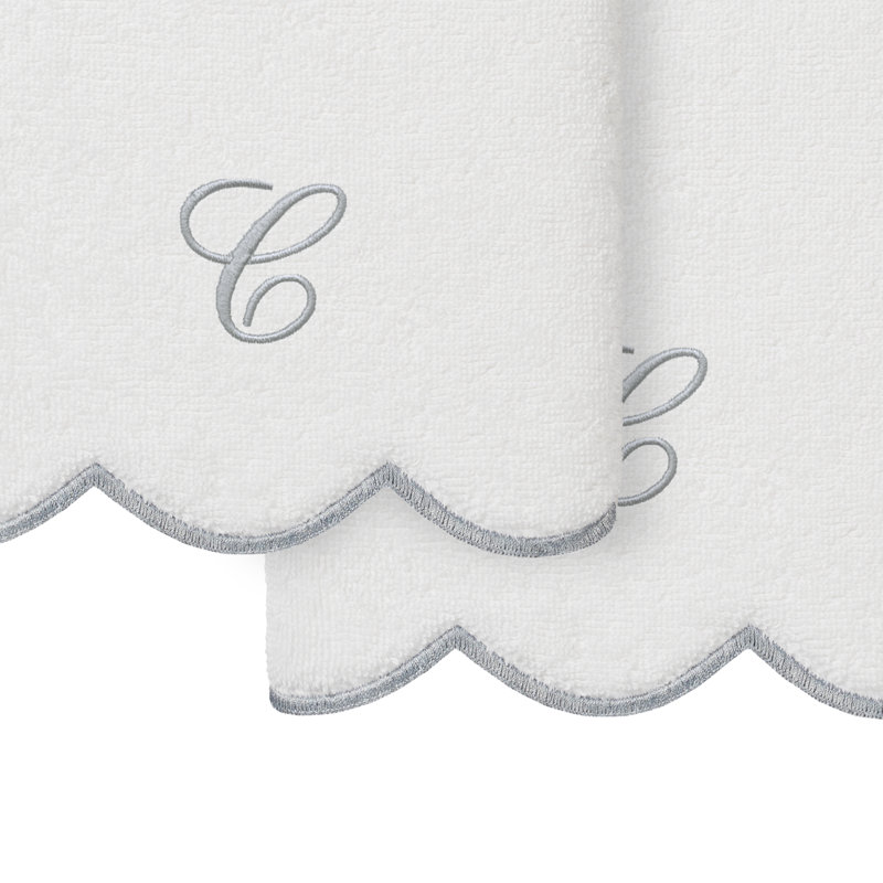  Ensemble de serviettes 100% coton turque ADORNIA, Ensemble de 2 essuie-mains, C, Blanc / Gris