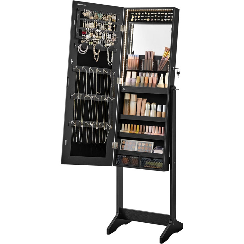 Armoire à bijoux 16,2 de large, Noir