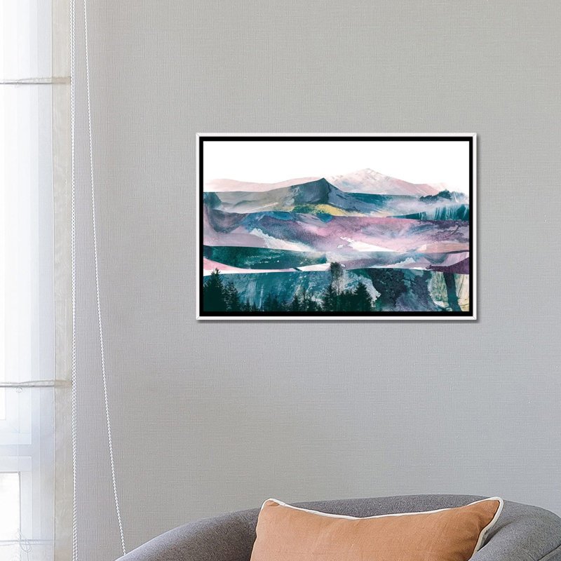 « rose range » par dan hobday-print, H 18 po x l 26 po x P 1,5 po, Toile blanche encadrée
