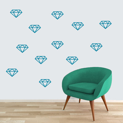 Décalcomanie murale diamants