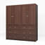 Armoire-penderie à 2 portes avec miroir Sandrea, armoire à 3 tiroirs (ensemble de 2)-275599909