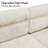 91''W Chenille Convertible L-Shaped Sectional Sofa Bed With Storage Two Pillows-886932038