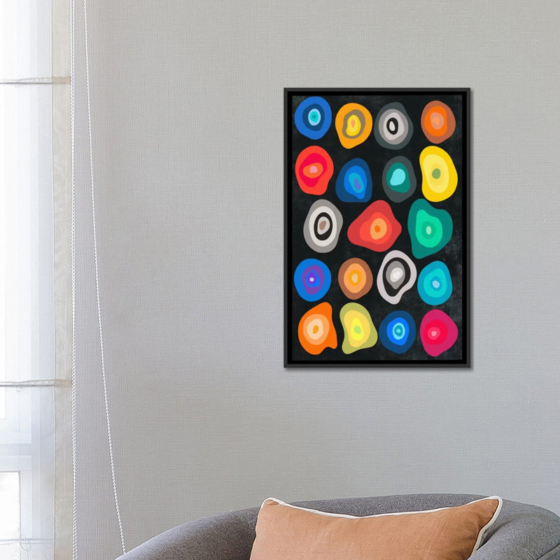 « cells », impression sur toile, H 26 po x l 18 po x P 1,5 po, Toile avec cadre noir, Pas de tapis