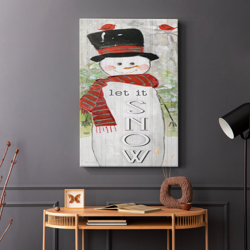 Bonhomme de neige «Let It Snow» - galerie enveloppée Cavas, H 18 po x l 12 po