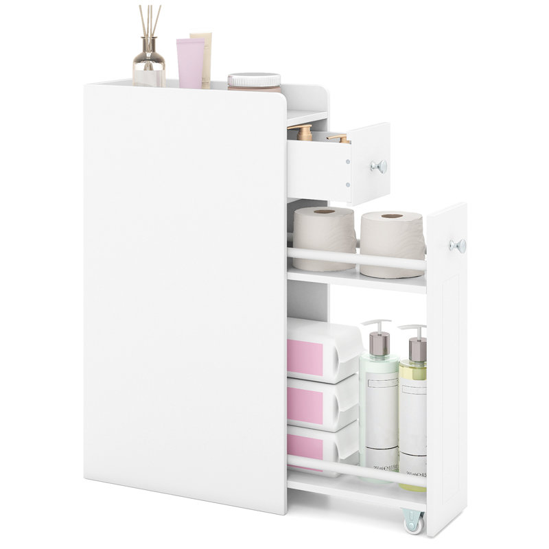 Freestanding Linen Cabinet, White