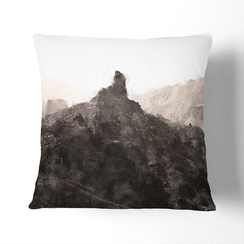 Square Throw Cushion, Black, 40cm H x 40cm W x 15cm D