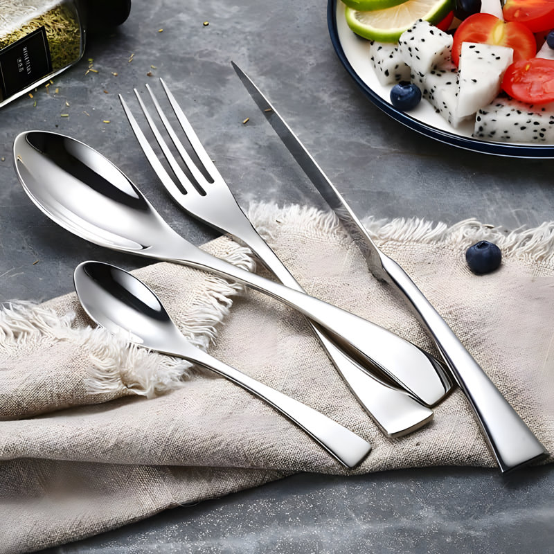 24pcs Stainless Steel Dinnerware Flatware Set Dinner Spoon Fork Knife Cutlery Set Tableware Set Service For 4 Or 6
