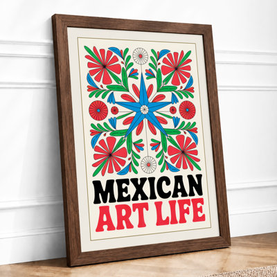 Mexican Folk Celebration Boho - Framed Print