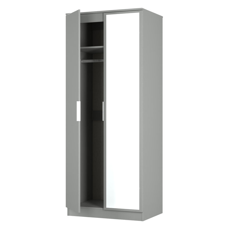 Biernat Manufactured Wood Wardrobe, Uniform Grey/Dusk Grey