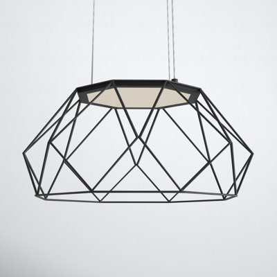 Roibin Single Light Metal Dimmable LED Geometric Chandelier