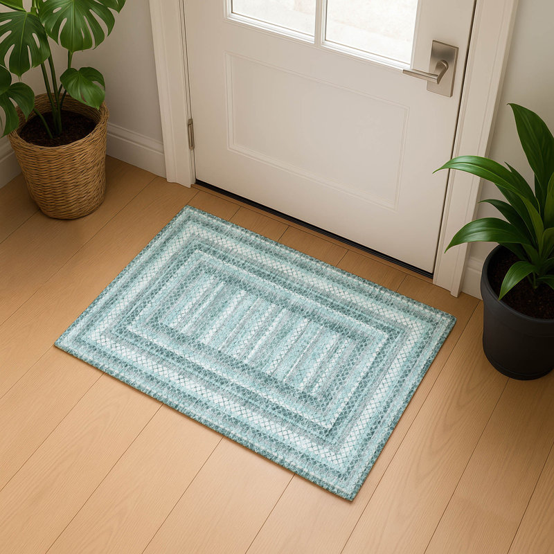 Premium Machine Washable Ariel Geometric Rug, Rectangle 1'8" x 2'6"