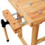 Établi de 40 po en bois d'hévéa, capacité de 330 lb, poignée réglable, idéal pour les projets de menuiserie, fabrication de bijoux et bricolage