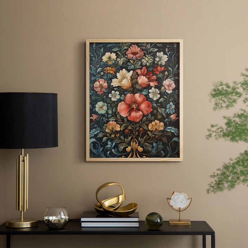WM MORRIS Series IX Framed Print - Solid Wood, 11" H x 9" W