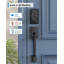 Serrure de porte à clavier avec entrée sans clé à poignée, bouton de porte intelligent 3-en-1 avec code / application Tuya / clés, pêne dormant électronique de classe 3 ANSI pour la porte d'entrée de la maison