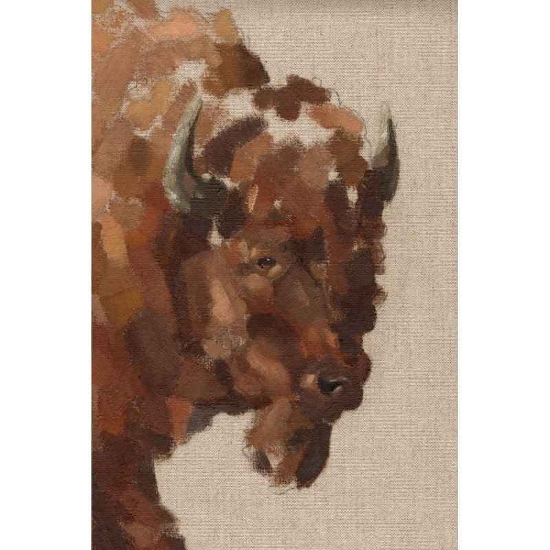 " Tiled Bison I " by Jacob Green Painting Print, 36" H x 24" W