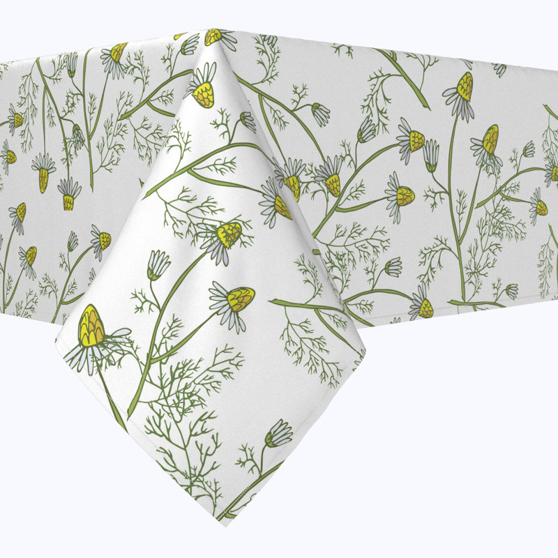 Square Tablecloth, 100% Cotton, 52X52", Natures Flowers