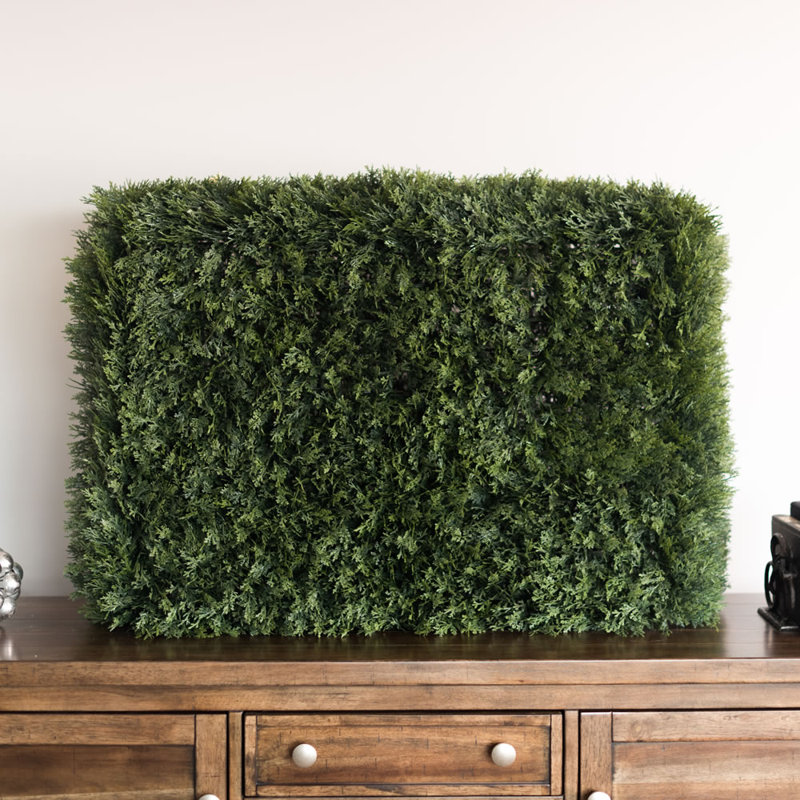 Vickerman Everyday Green Cedar Hedge, 24" H x 36" W x 12" D