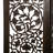 Rocade Wood Handmade Foldable Partition Carved 4 Panel Floral Partition Black Divider Screen