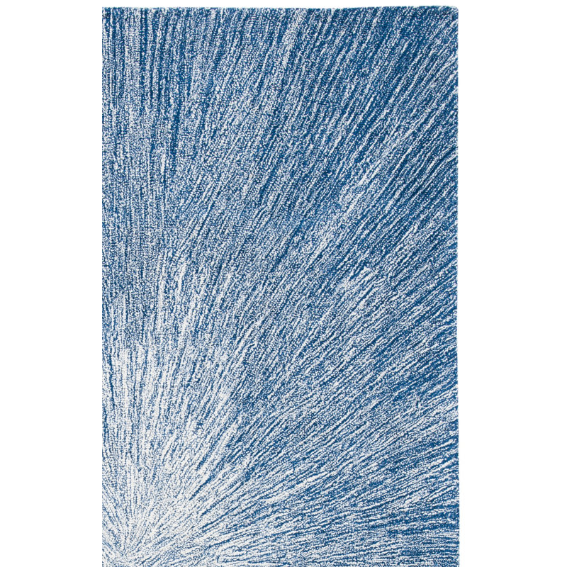Tapis en laine et coton touffetés à la main avec latex, Carré 5 pi