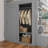 Twin/Twin XL Over Twin/Full Solid Wood Bunk Bed with Built-In Wardrobe and 4 Drawers-1901720125
