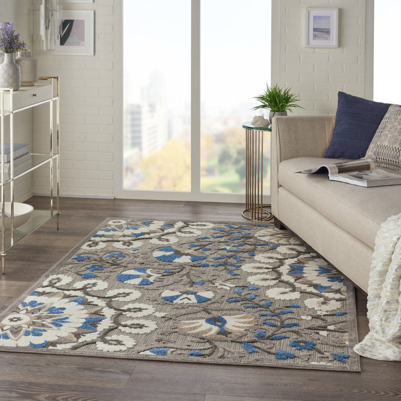 Rectangle Floral Indoor / Outdoor Area Rug, Rectangle 239 x 320cm