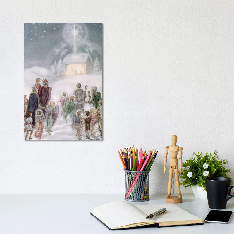 A Christmas Card From A Watercolour by Daphne Allan - Wrapped Canvas Print, 20.32 cm H x 30.48 cm W