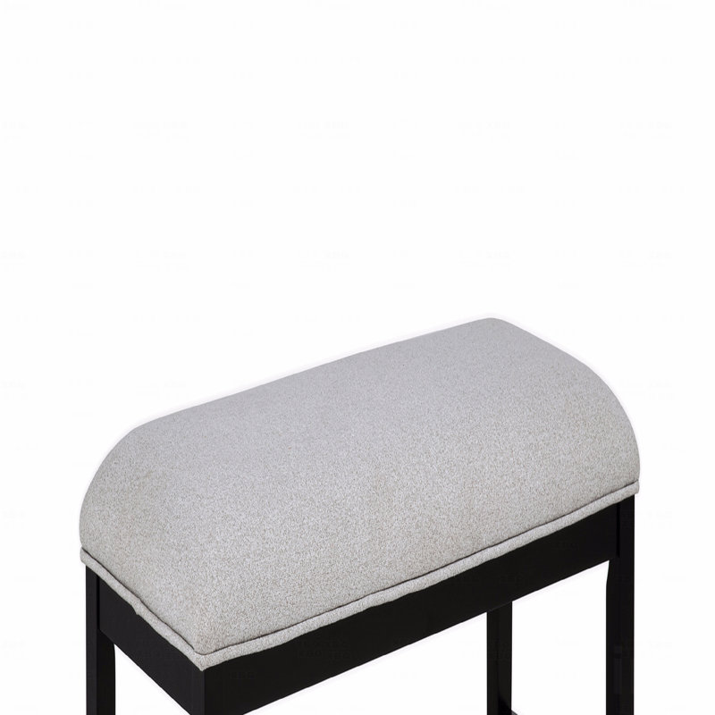 Banc rembourré 1 pièce avec pieds aux teintes neutres