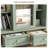 Grayish Green Wooden Multifunctional Bookcase