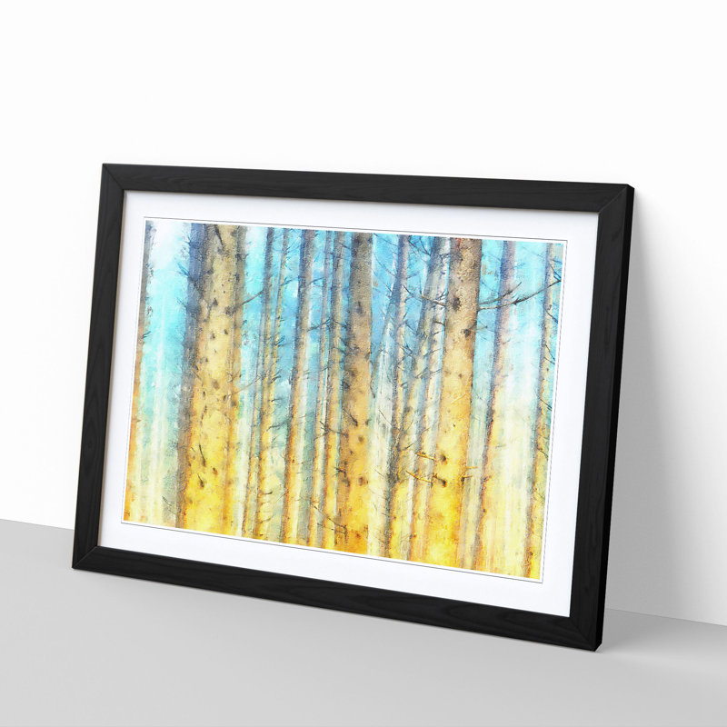Sunlight upon the Trees - Picture Frame Graphic Art, Black Framed, 45cm H x 63cm W x 2cm D