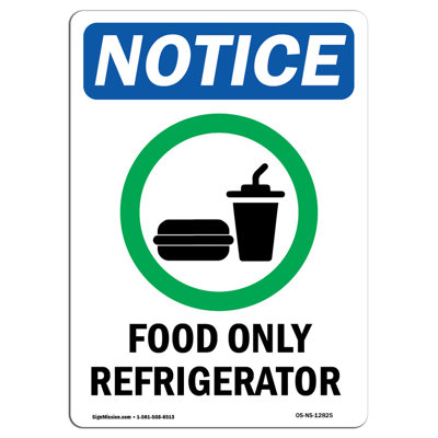 Food Only Refrigerator Sign