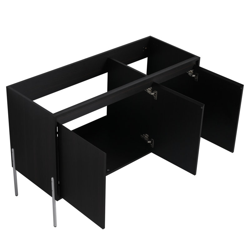 Armoire de salle de bain en chêne foncé 48 po Modern