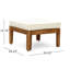 Ensemble de canapé d'extérieur en forme de L en bois - Complet avec coussins confortables (teck + coussin beige)
