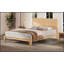 Lit plateforme en bois de bambou de style Mid-Century moderne avec support en métal durable, assemblage facile et conception écologique-129424115-129424119