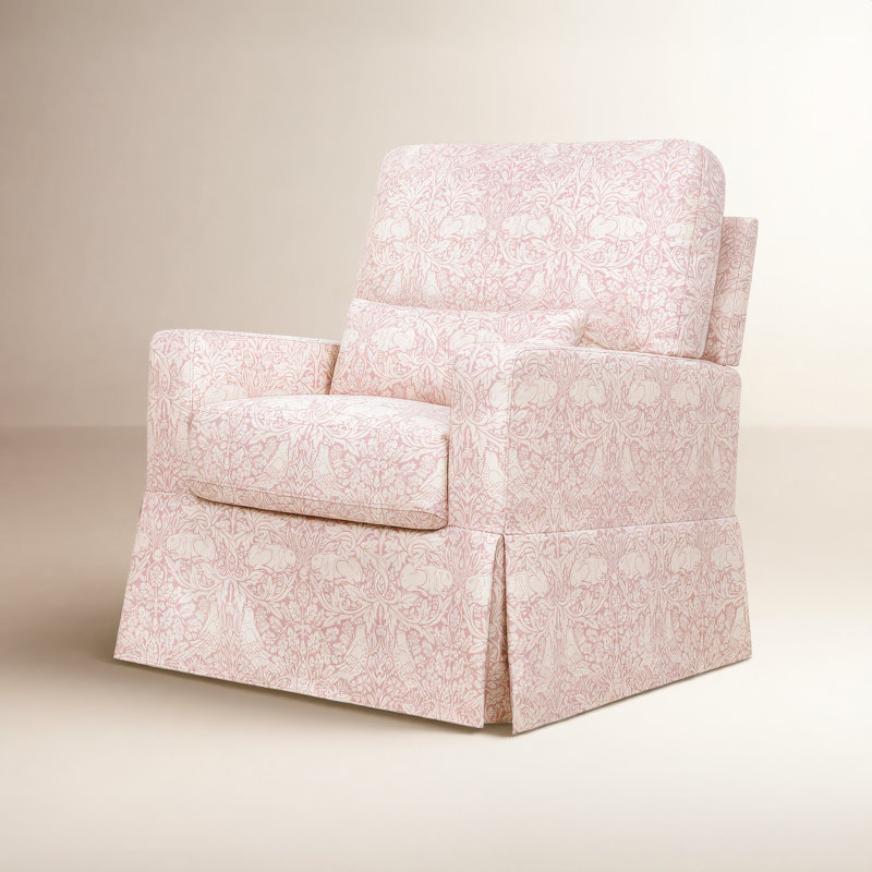 Morris & Co. x Namesake Crawford Swivel Glider, Pure Brer Rabbit in Rose