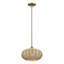 Luminaire suspendu feuille d'or antique 1 lumière Aliane