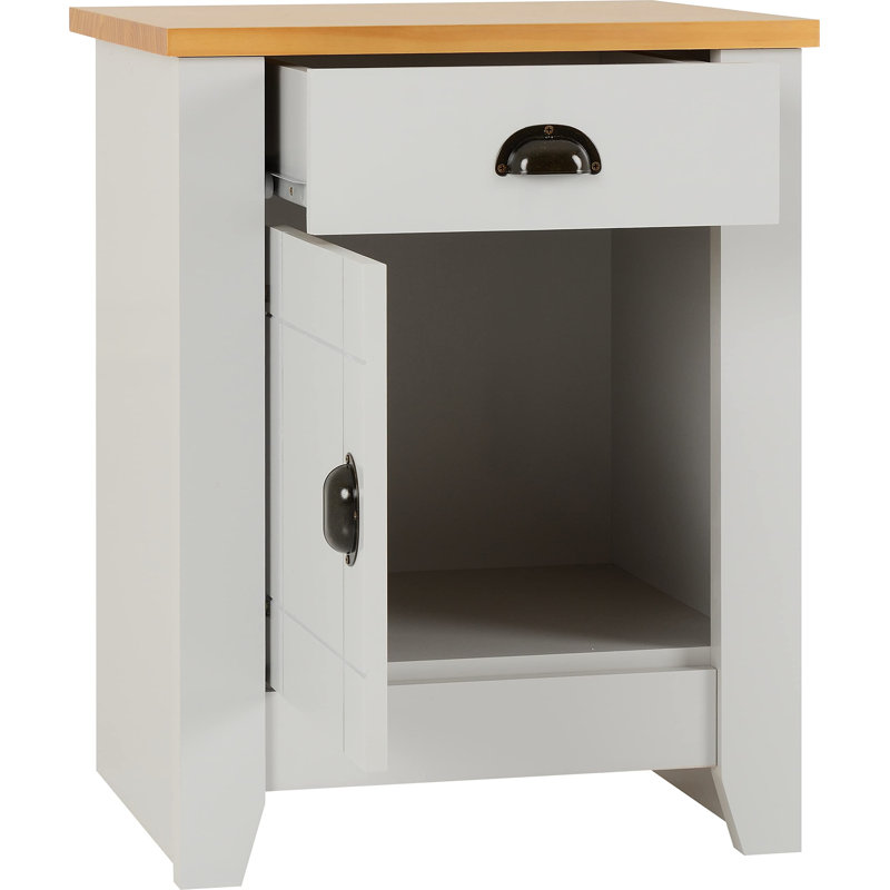 Fredonyer 1 - Drawer Nightstand in Grey/Oak