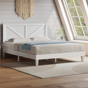 Wooden Bed Frame with Headboard