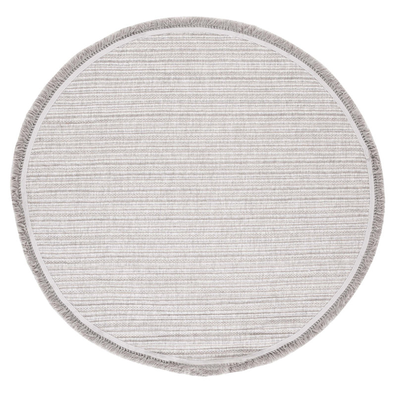 Marah Performance Striped Rug, Round 5'3"