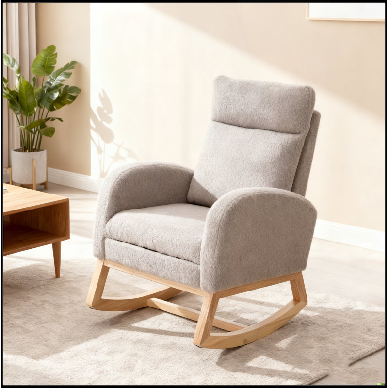 Chaise berçante Isabelle Max Adeebah, Gris clair