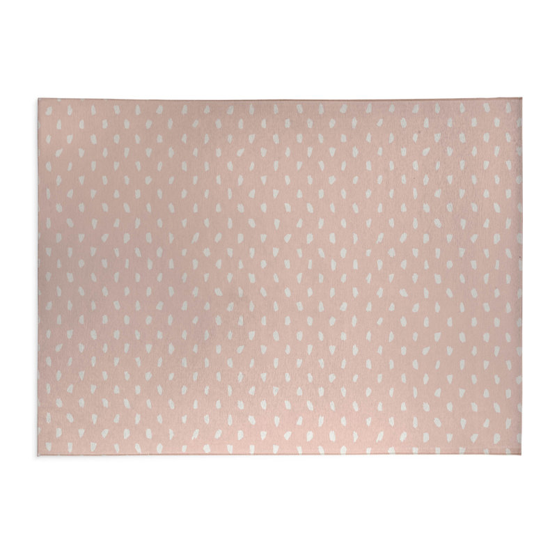 Splat Point Charcoal Kids Play Mat, Pink, Rectangle 2' x 3'
