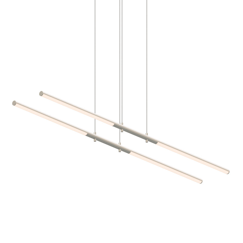 Tik-Tak 4 - Light LED Unique/Statement Pendant, Satin Nickel