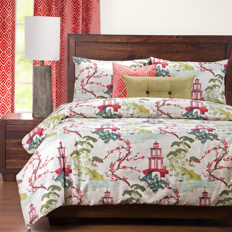 Zen Eclectic Polyester Duvet Cover, Full Duvet Cover + 5 Additional Pieces