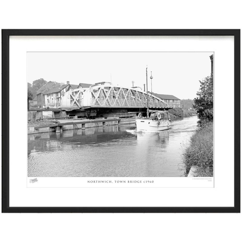 Northwich, Town Bridge C1960 - Single Picture Frame Print, 45cm H x 60cm W x 2.3cm D