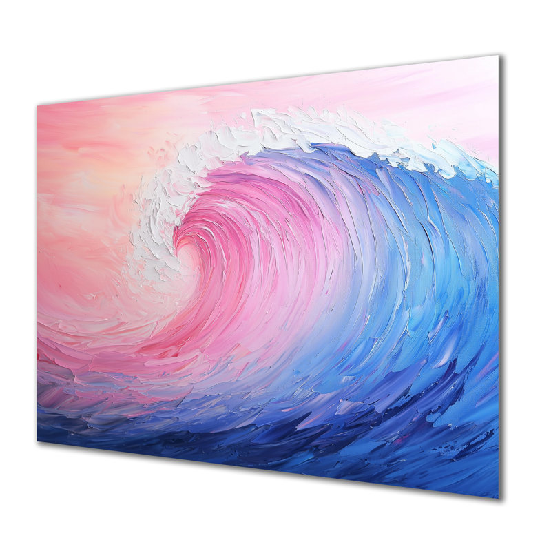 Coastal Rainbow Wave Energy I - Nautical Metal Wall Decor, Coastal Metal Print, 34" H x 44" W